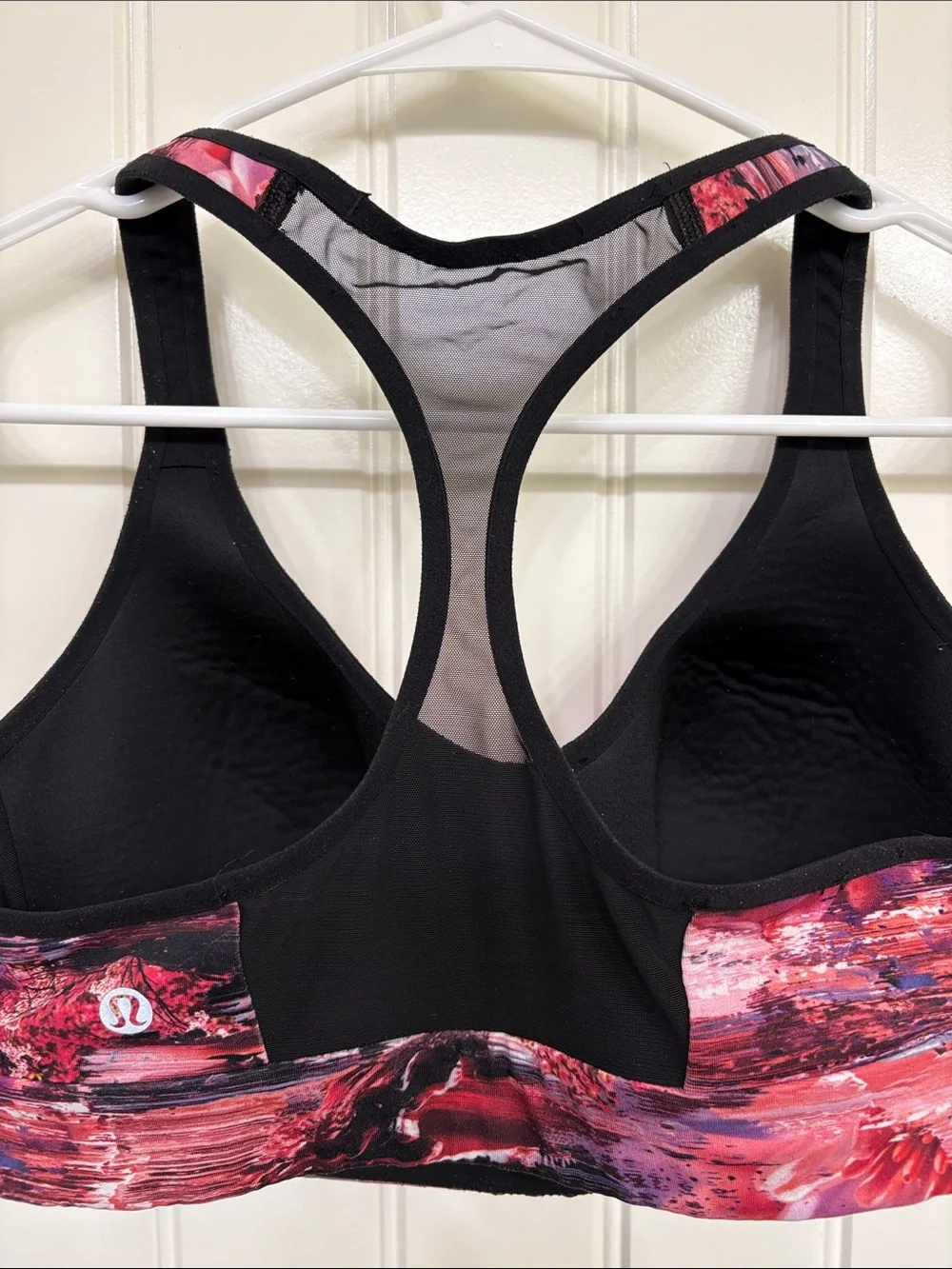lululemon athletica Pink and Black Abstract Racerback Sports Bra - Picture 6 of 7